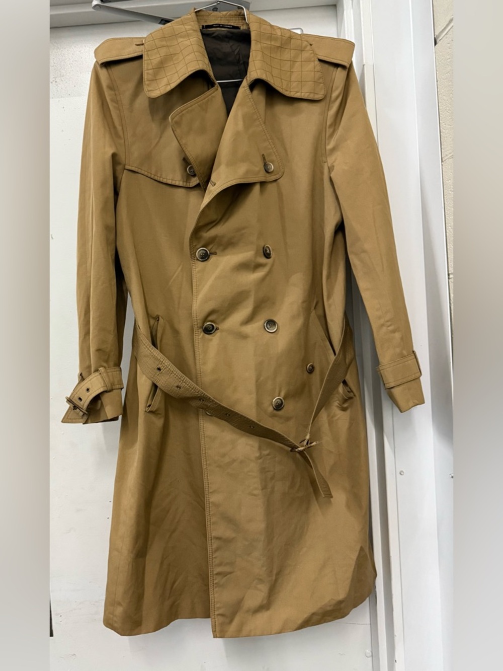 Pierre Gardin Classic Men’s Tan Trench Coat - Timeless Double-Breasted Outerwear